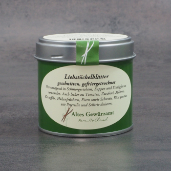 Preview: Liebstöckel geschnitten, gefriergetrocknet, 9 g, Altes Gewürzamt