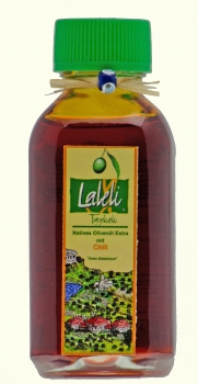 Olivenöl mit Chili in der Probierflasche 50 ml