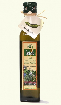Natives Olivenöl extra mit grüner Paprika, Laleli, Türkei, 250 ml