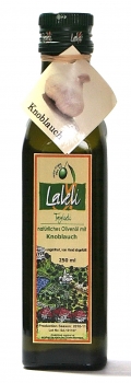 Olivenöl mit Knoblauch ·250 ml Flasche · Laleli