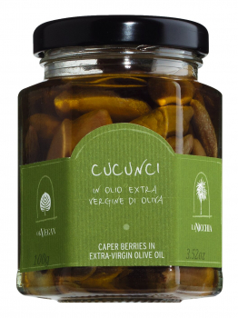 Kapernäpfel Cucunci in nativem Olivenöl extra, La Niccia, Italien, 100 g