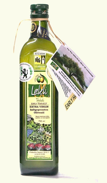 ,Early Harvest-Frühernte‘, Extra Natives Olivenöl, Laleli, Türkei, 500 ml