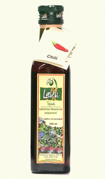 Natives Olivenöl extra mit Chili, Laleli, Türkei, 250 ml