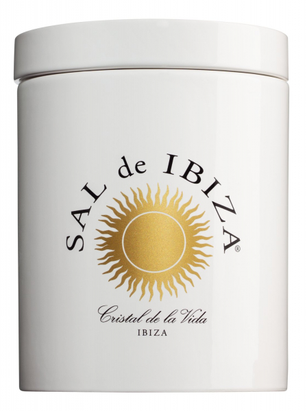Weißer Keramiktopf für Salz,Sal de Ibiza