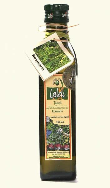 Natives Olivenöl extra mit Rosmarin, Laleli, Türkei 250 ml